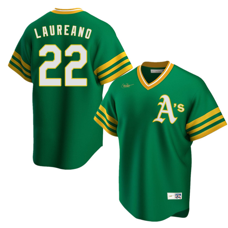 Nike Men #22 Ramon Laureano Oakland Athletics Cooperstown Baseball Jerseys Sale-Green